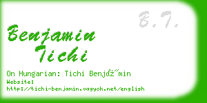 benjamin tichi business card